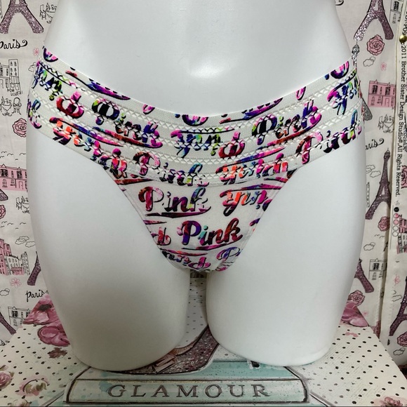 PINK Victoria’s Secret Extra Low Rise Thong Large - Picture 1 of 8